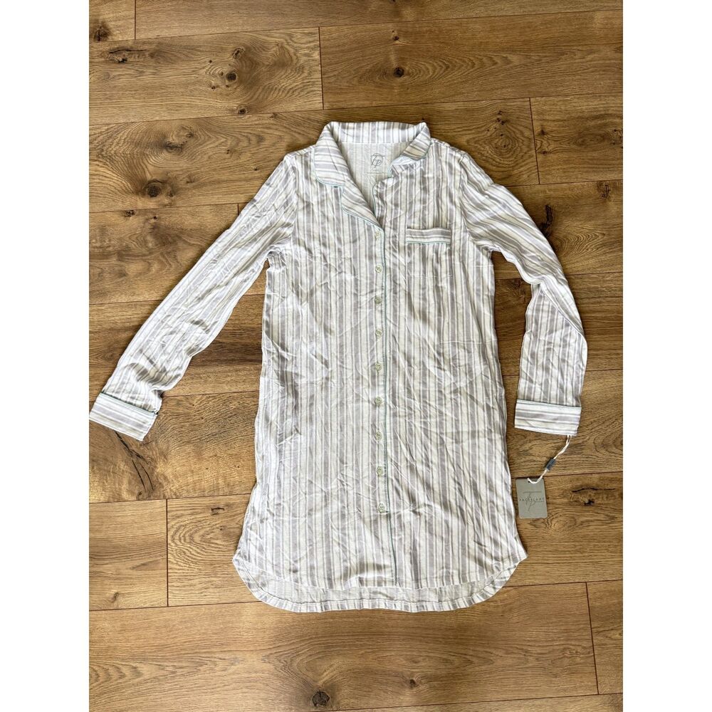 NWT FACEPLANT DREAMS S lucy boyfriend nightshirt bamboo cotton sleep shirt dress